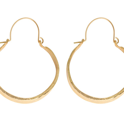 Hammered Gold Bold Hoops