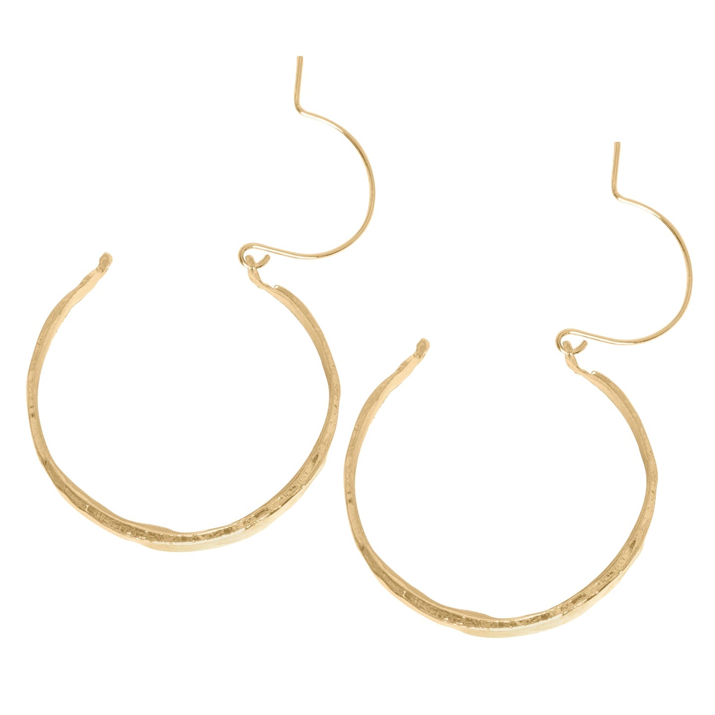 Hammered Gold Bold Hoops