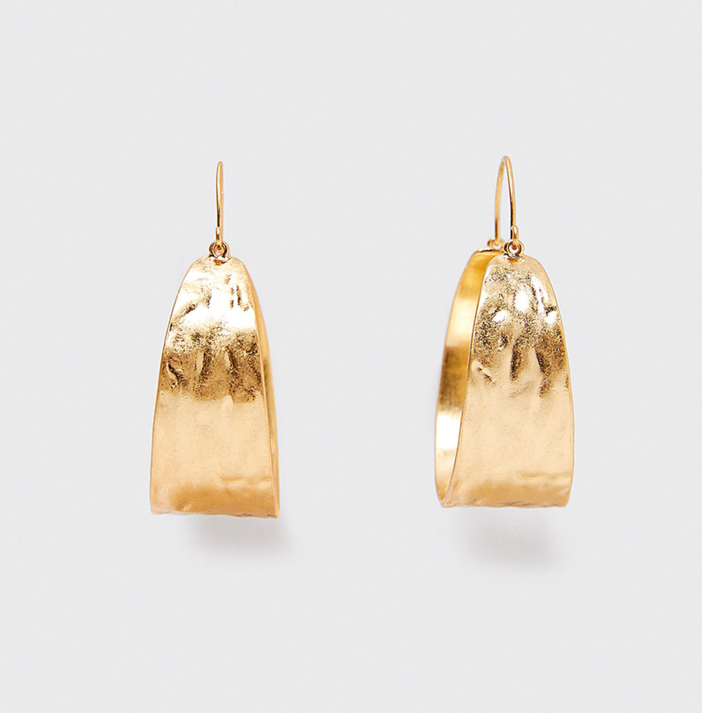 Hammered Gold Bold Hoops