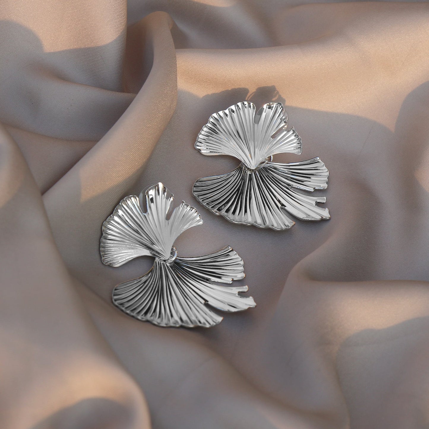 Organic Silver earrings