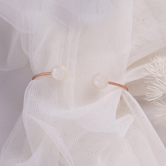 Twin Pearl Rose Gold Bracelet