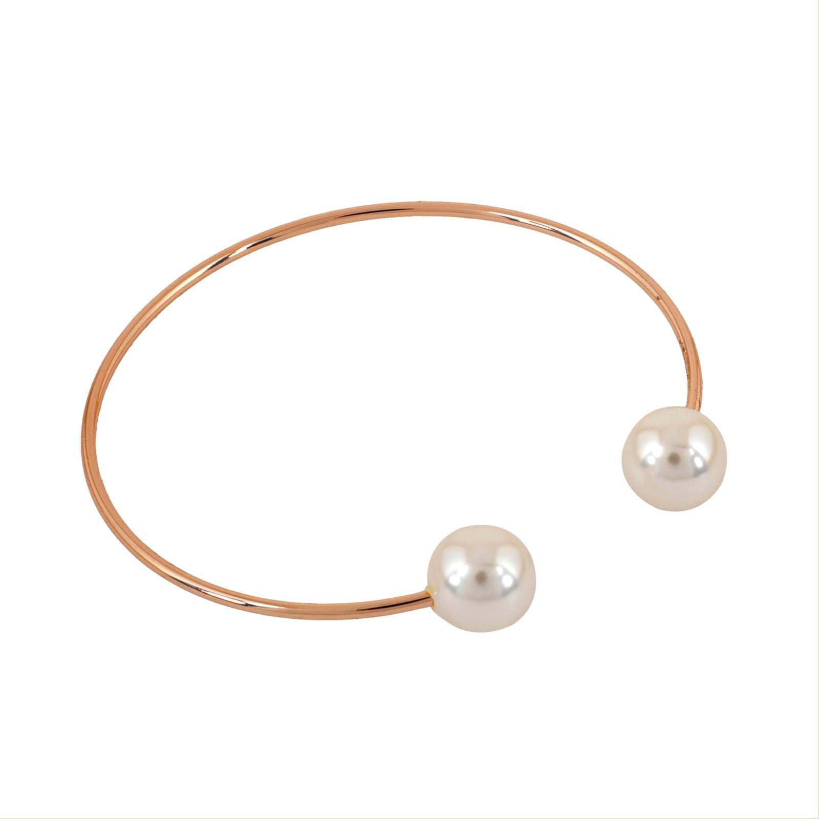 Twin Pearl Rose Gold Bracelet