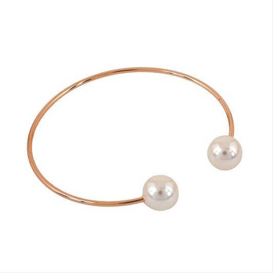 Twin Pearl Rose Gold Bracelet