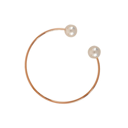 Twin Pearl Rose Gold Bracelet