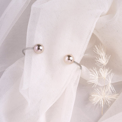 Twin Pearl Silver Bracelet