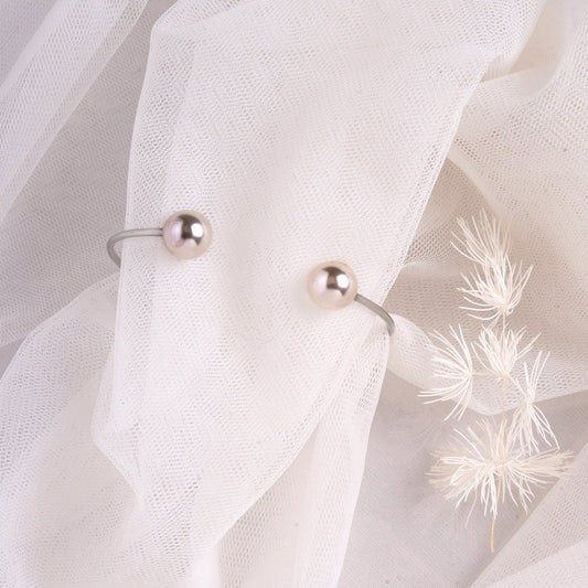 Twin Pearl Silver Bracelet