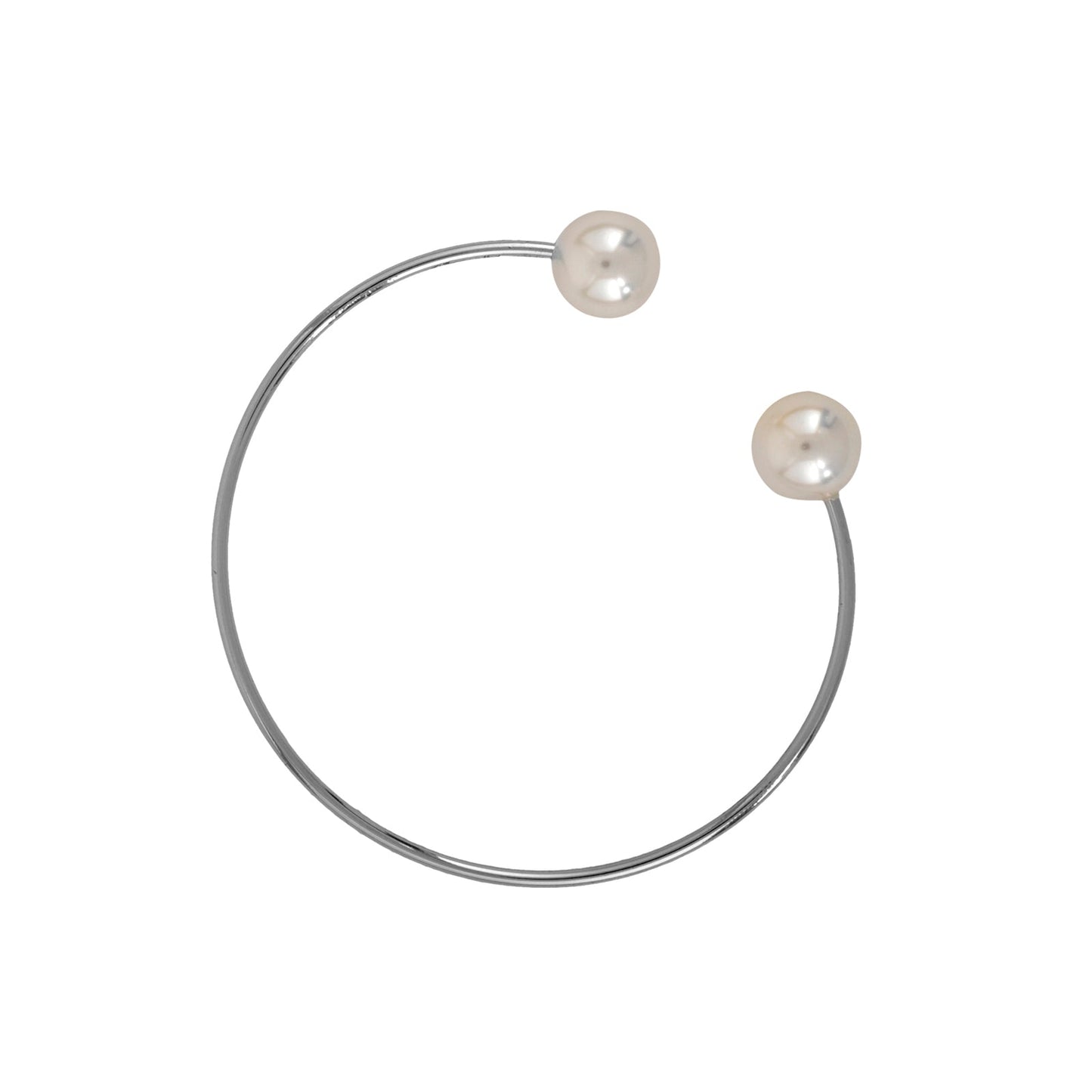 Twin Pearl Silver Bracelet