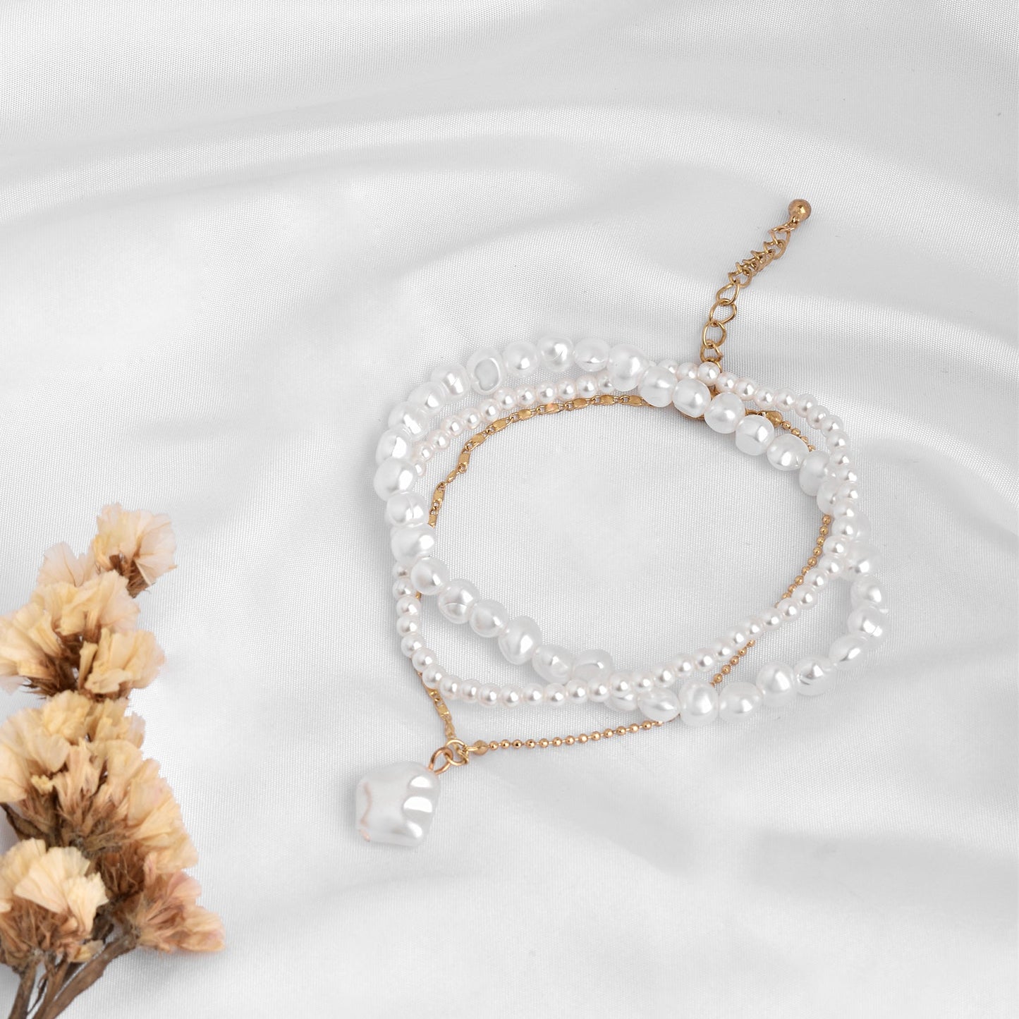 Blight Pearl Layered Anklet