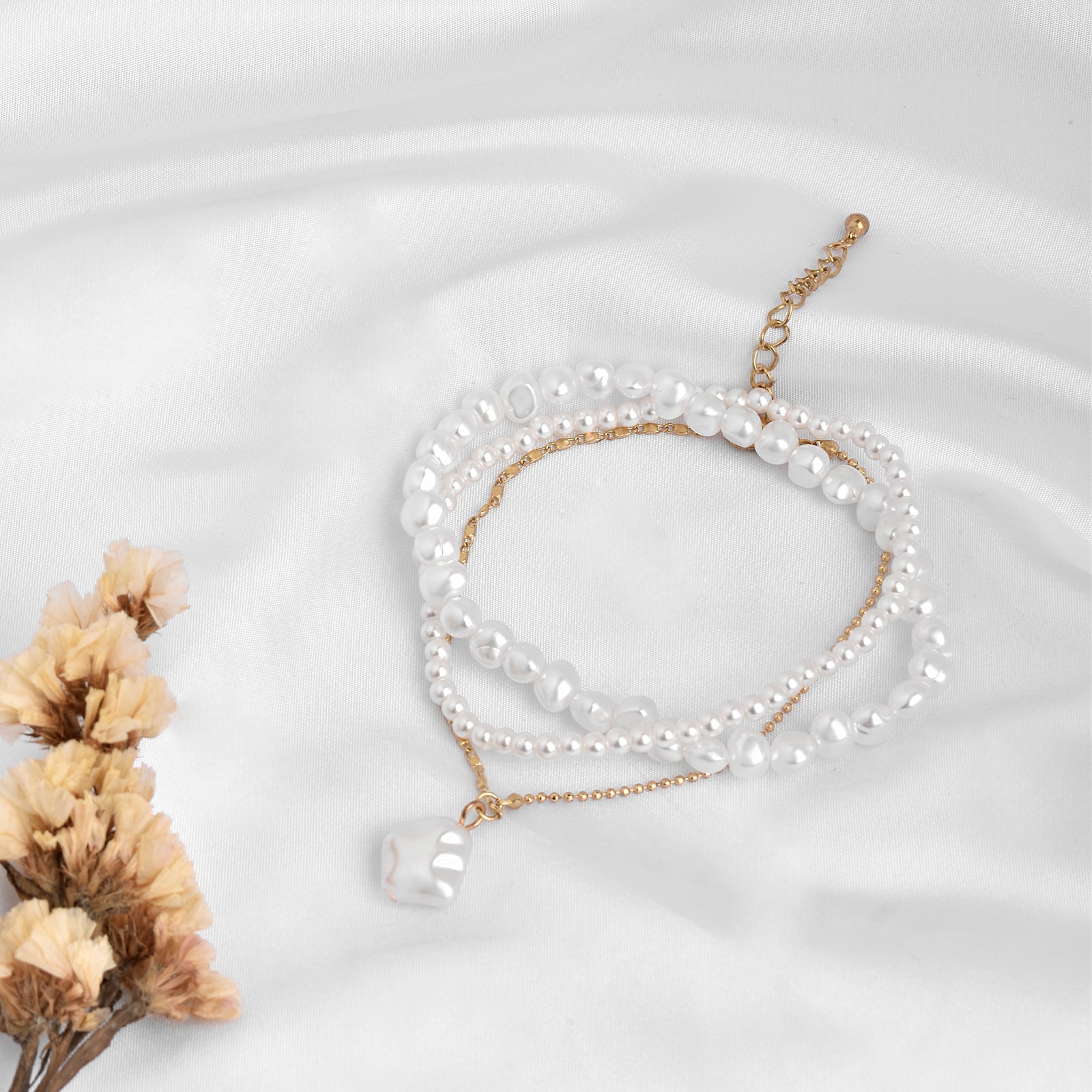 Blight Pearl Layered Anklet