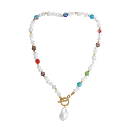 Multicolour Polished Pearl Necklace