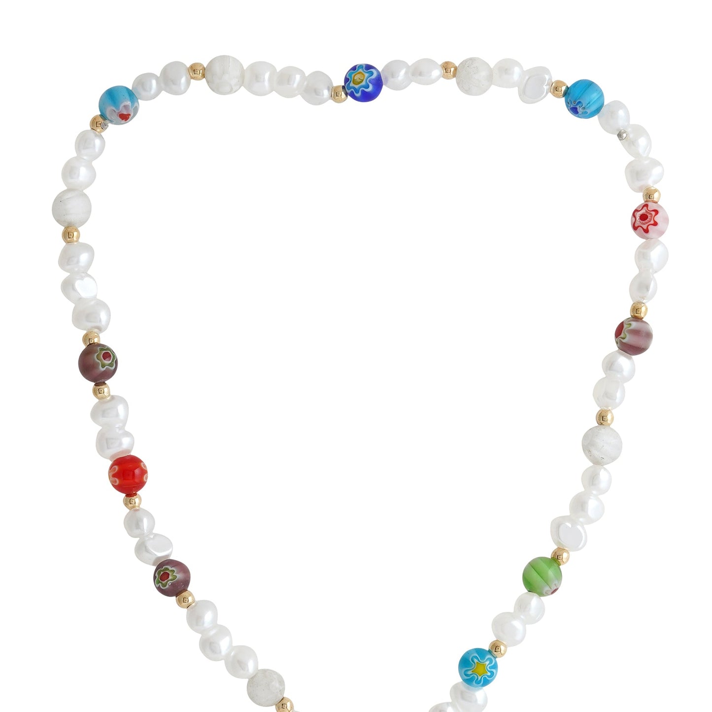 Multicolour Polished Pearl Necklace