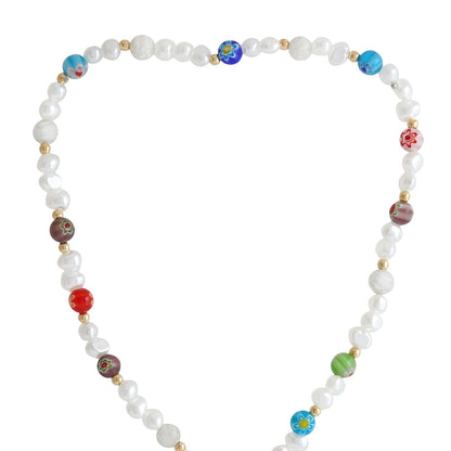 Multicolour Polished Pearl Necklace