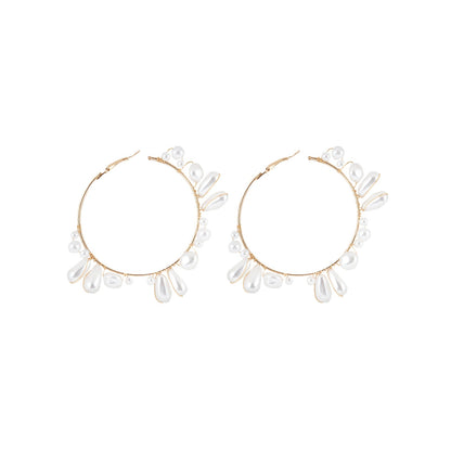 Phila Pearl Drop Hoop Earring
