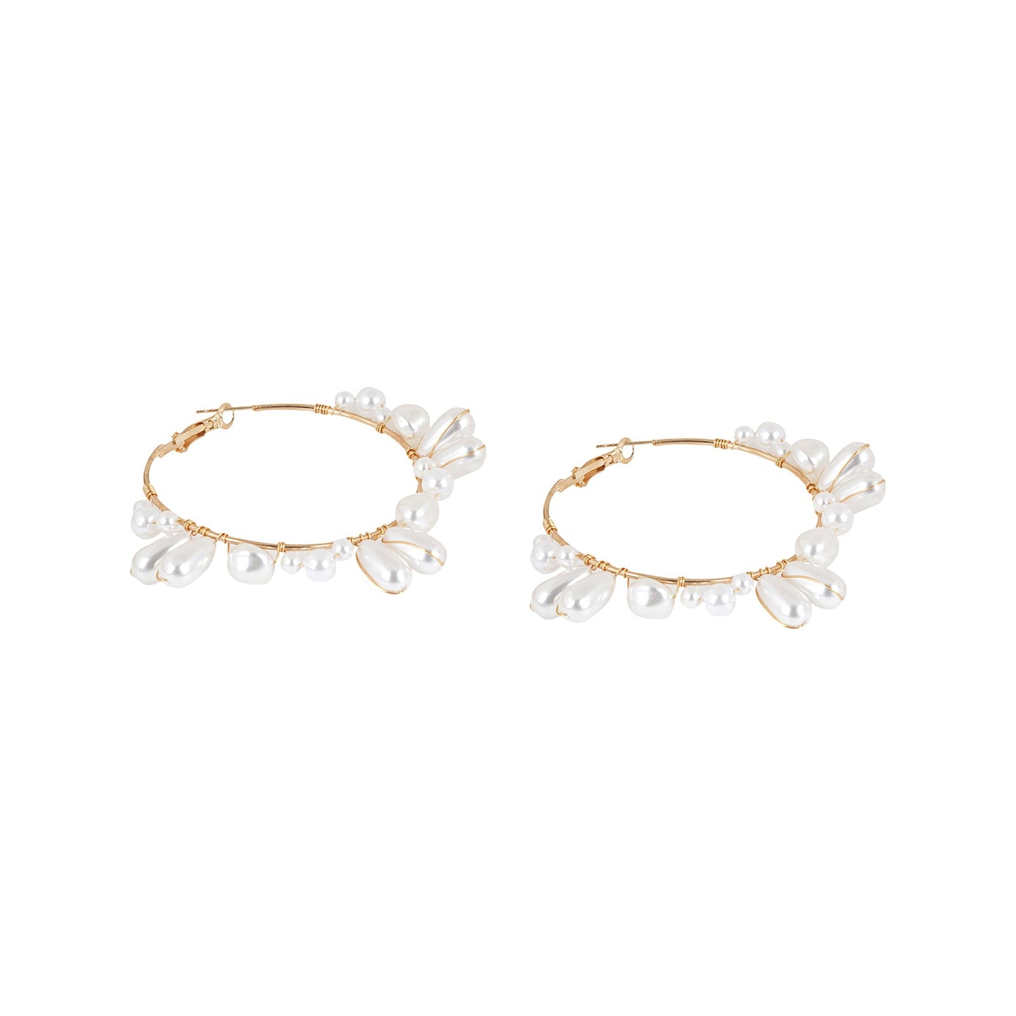 Phila Pearl Drop Hoop Earring