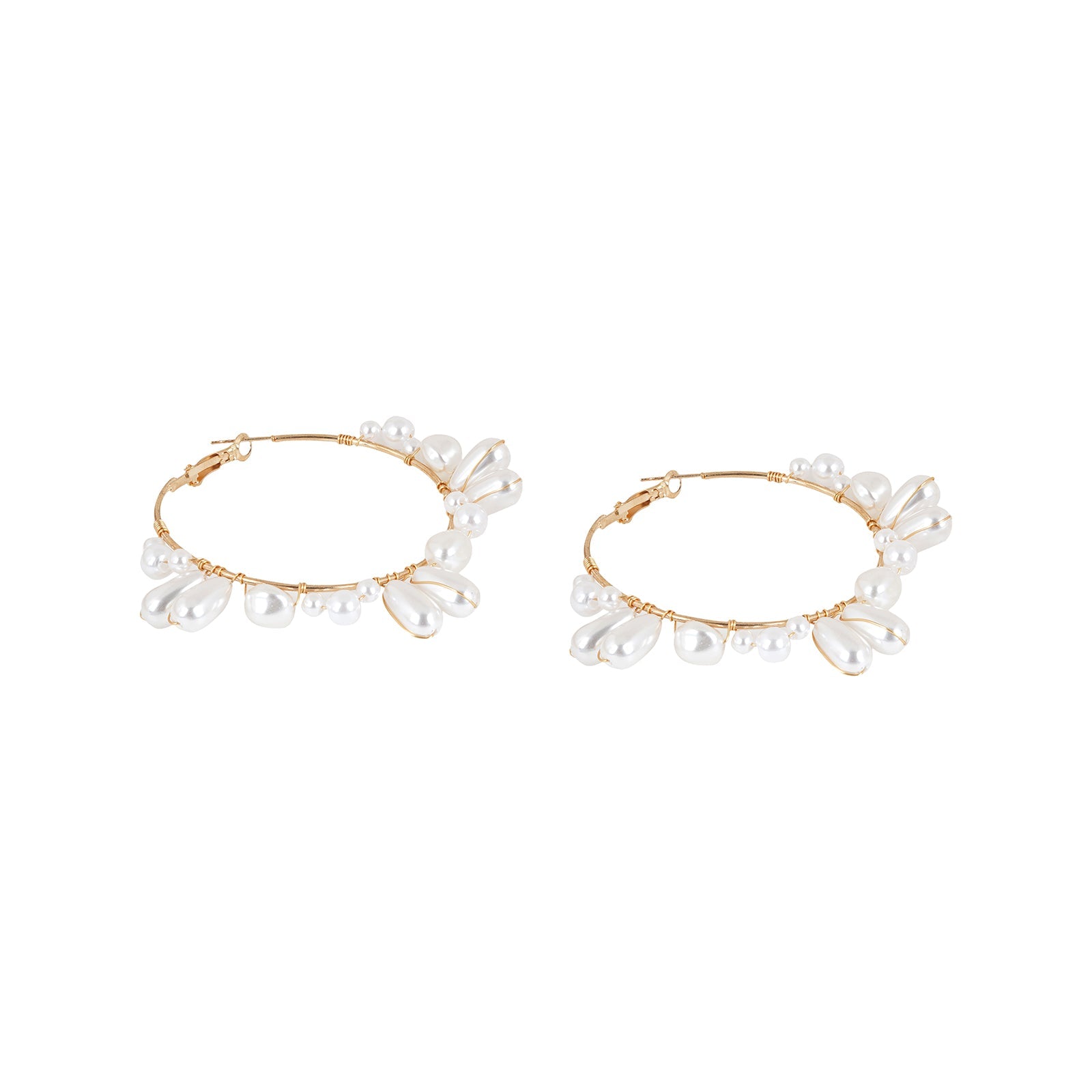 Phila Pearl Drop Hoop Earring