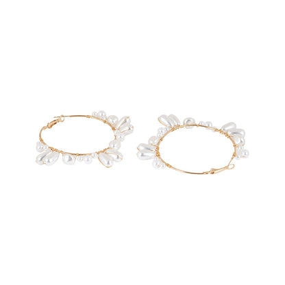 Phila Pearl Drop Hoop Earring