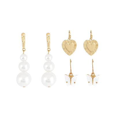 Wellyn Pearl And Charms Earring Set