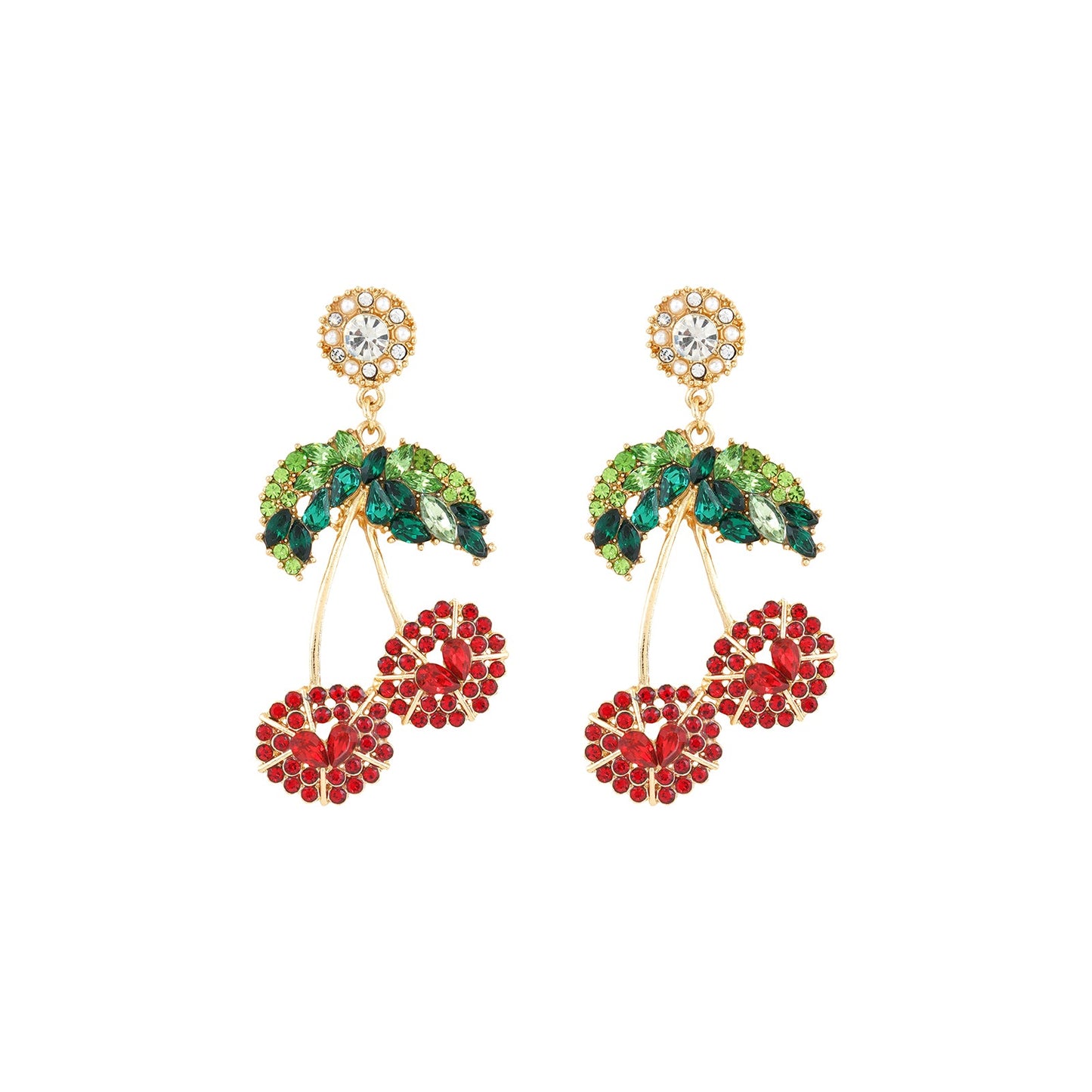 Cherry On Top Red And Green Earring