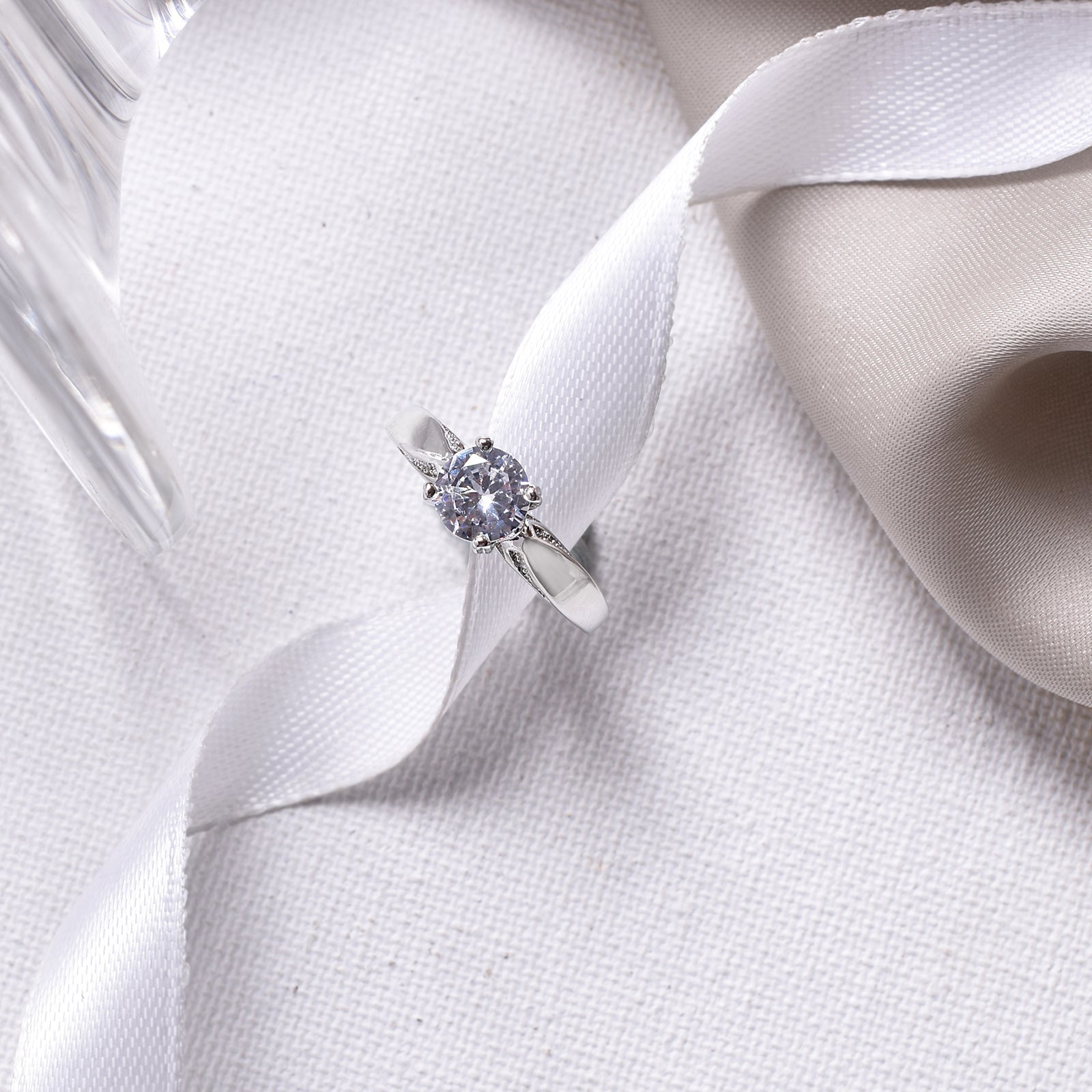 Rora Square Cut Silver Ring