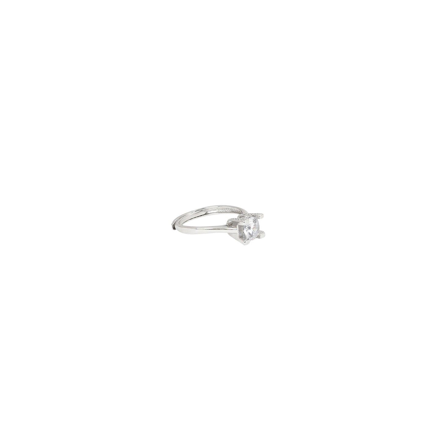 Arora Square Cut Silver Ring