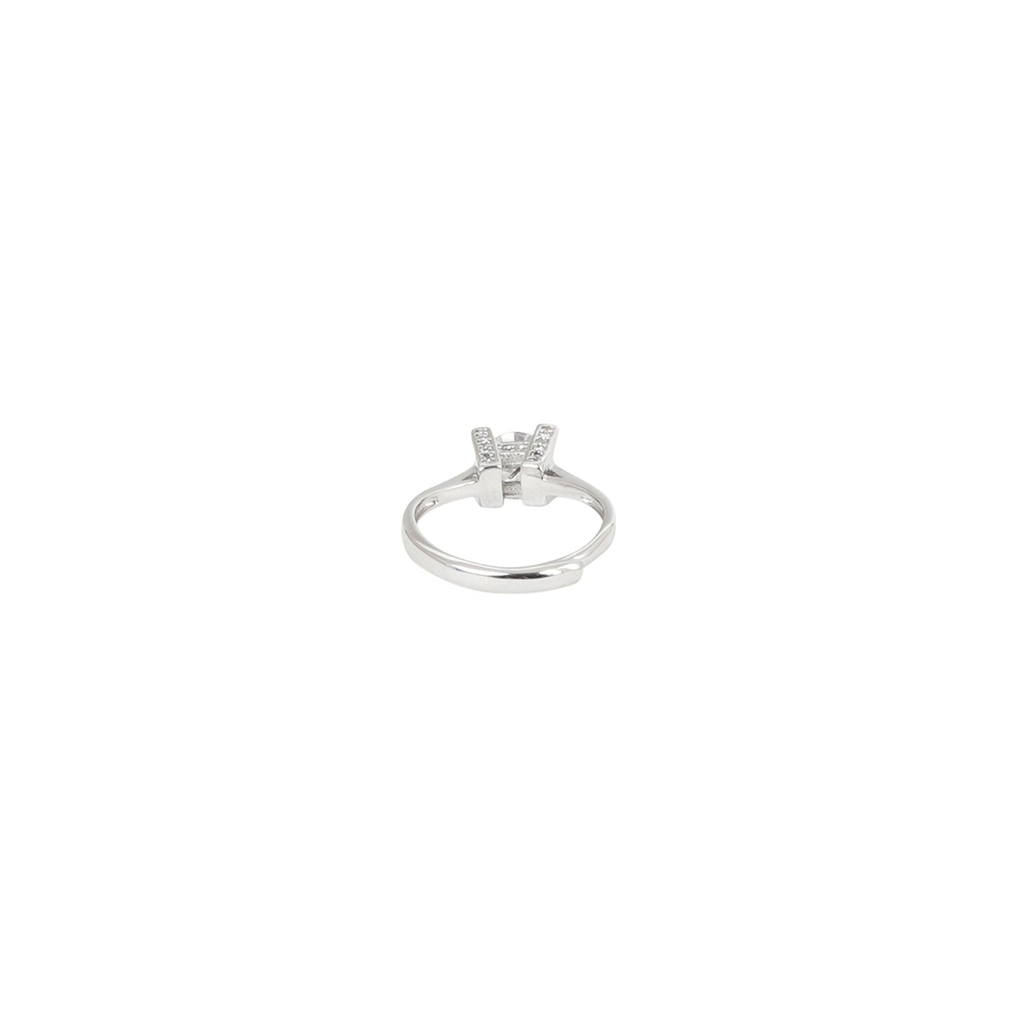 Arora Square Cut Silver Ring