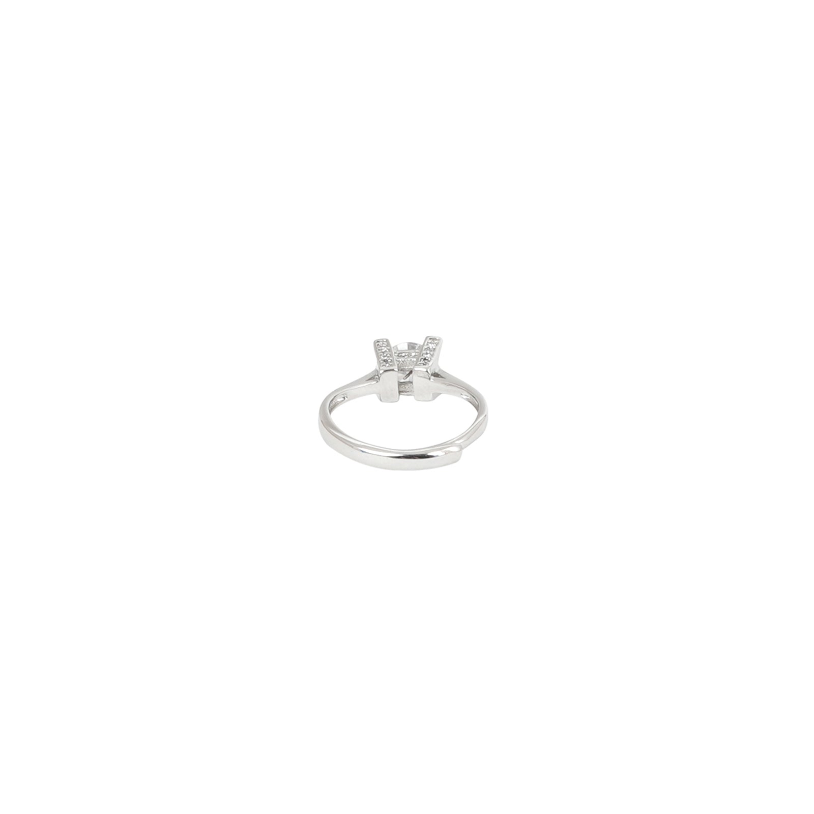 Arora Square Cut Silver Ring
