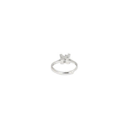 Arora Square Cut Silver Ring
