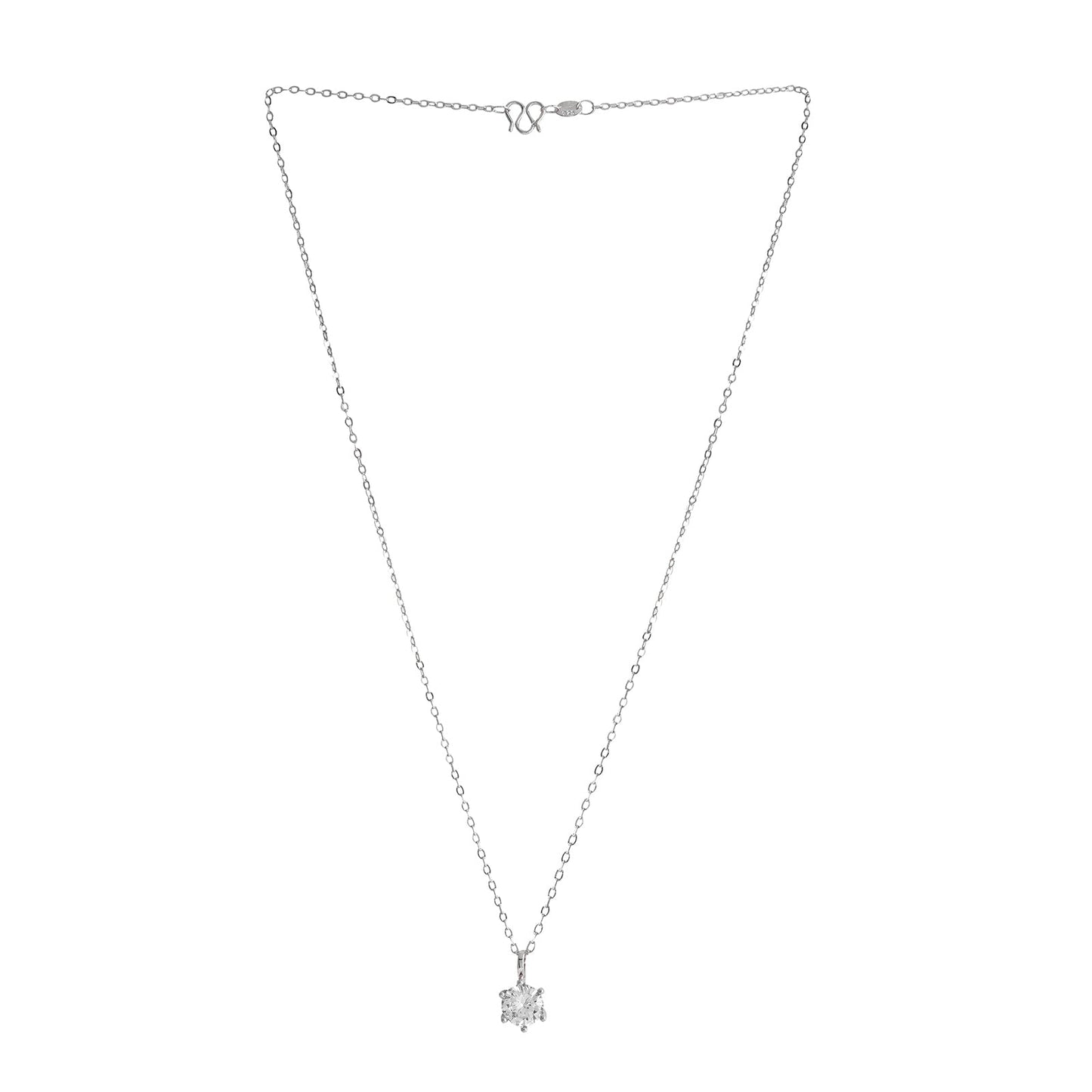 Zelda Silver Rhinestone Necklace