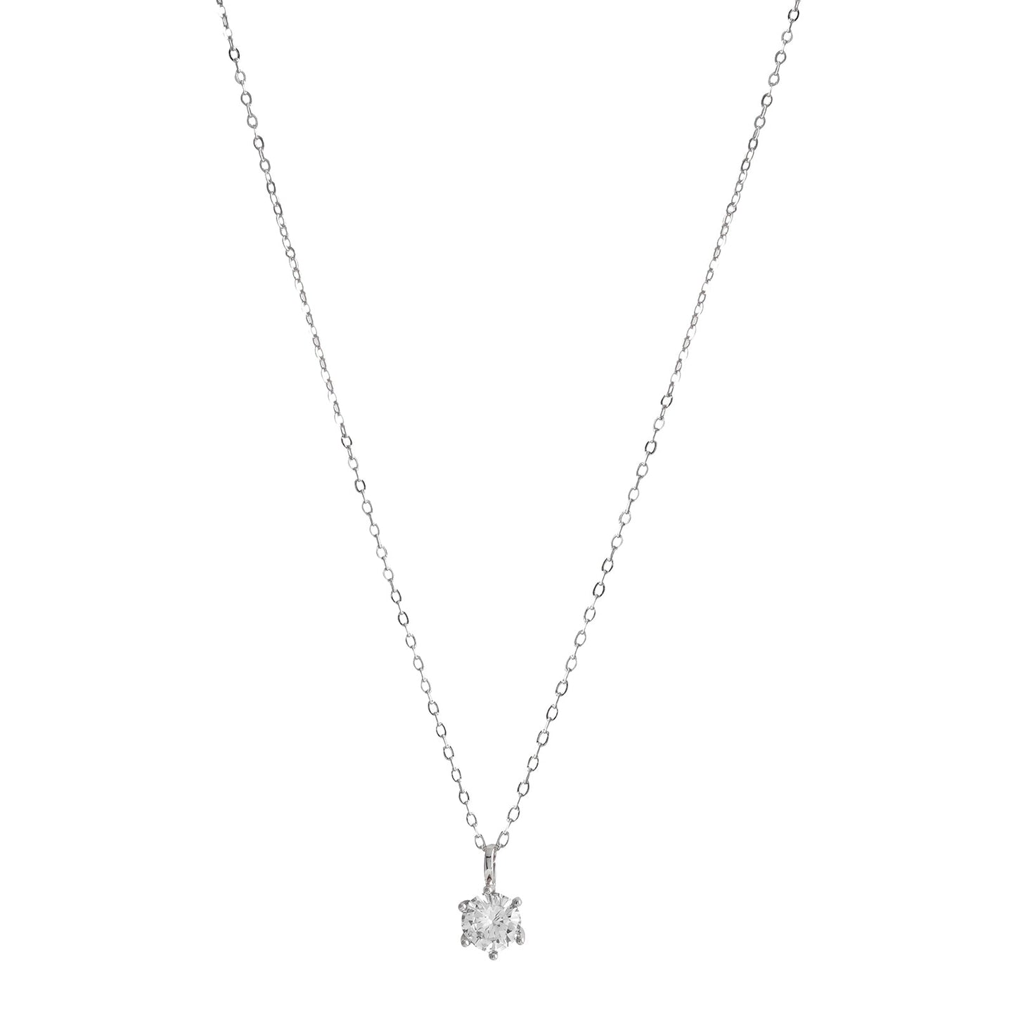 Zelda Silver Rhinestone Necklace