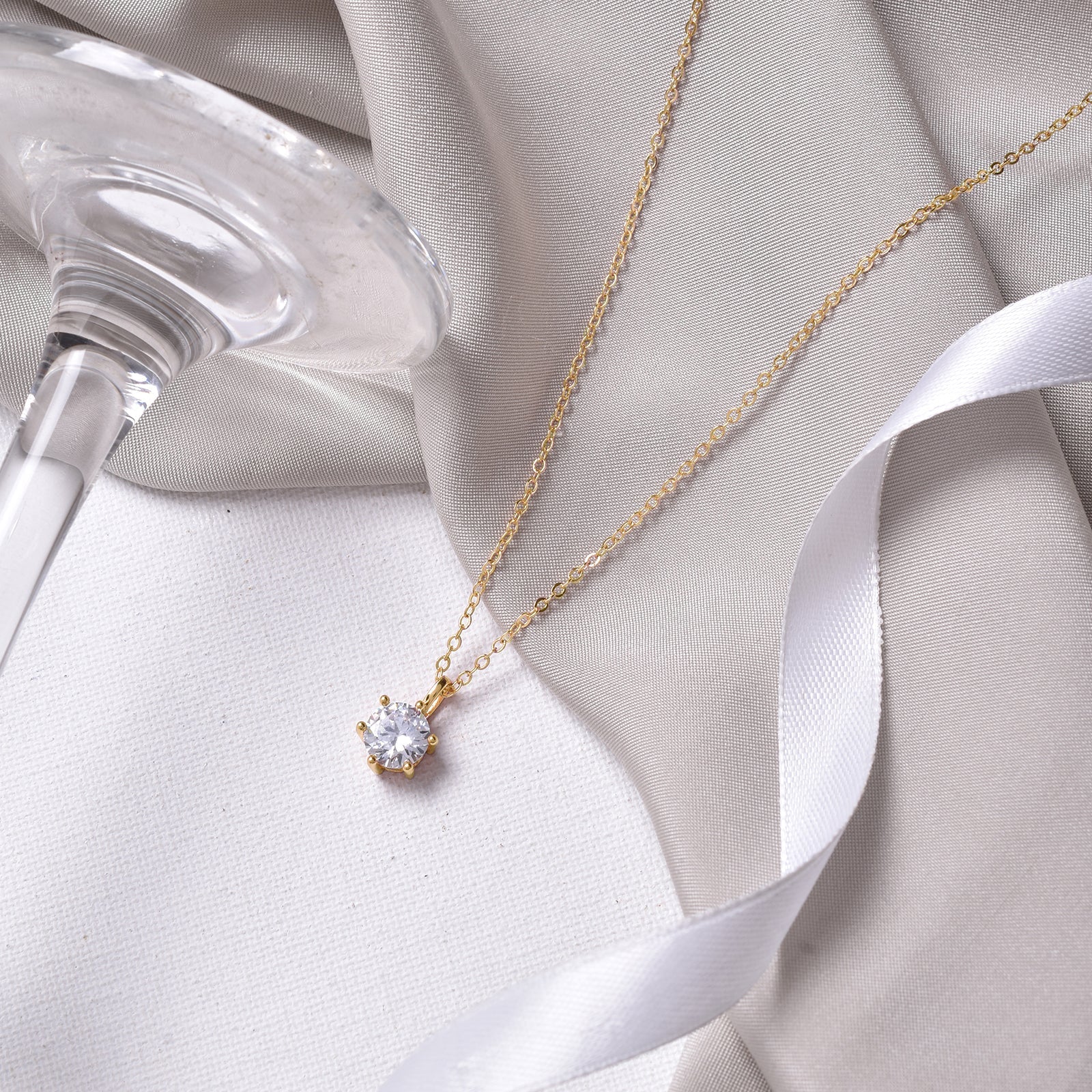 Zelda Gold Rhinestone Necklace
