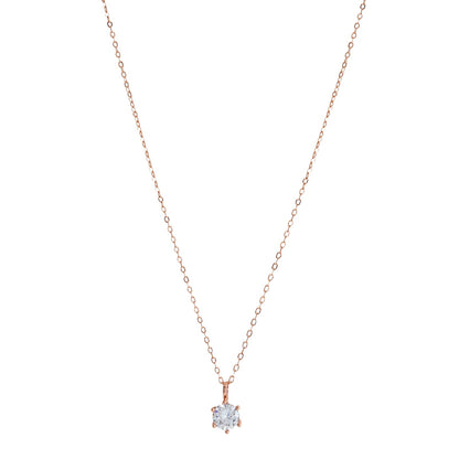 Zelda Rosegold Rhinestone Necklace