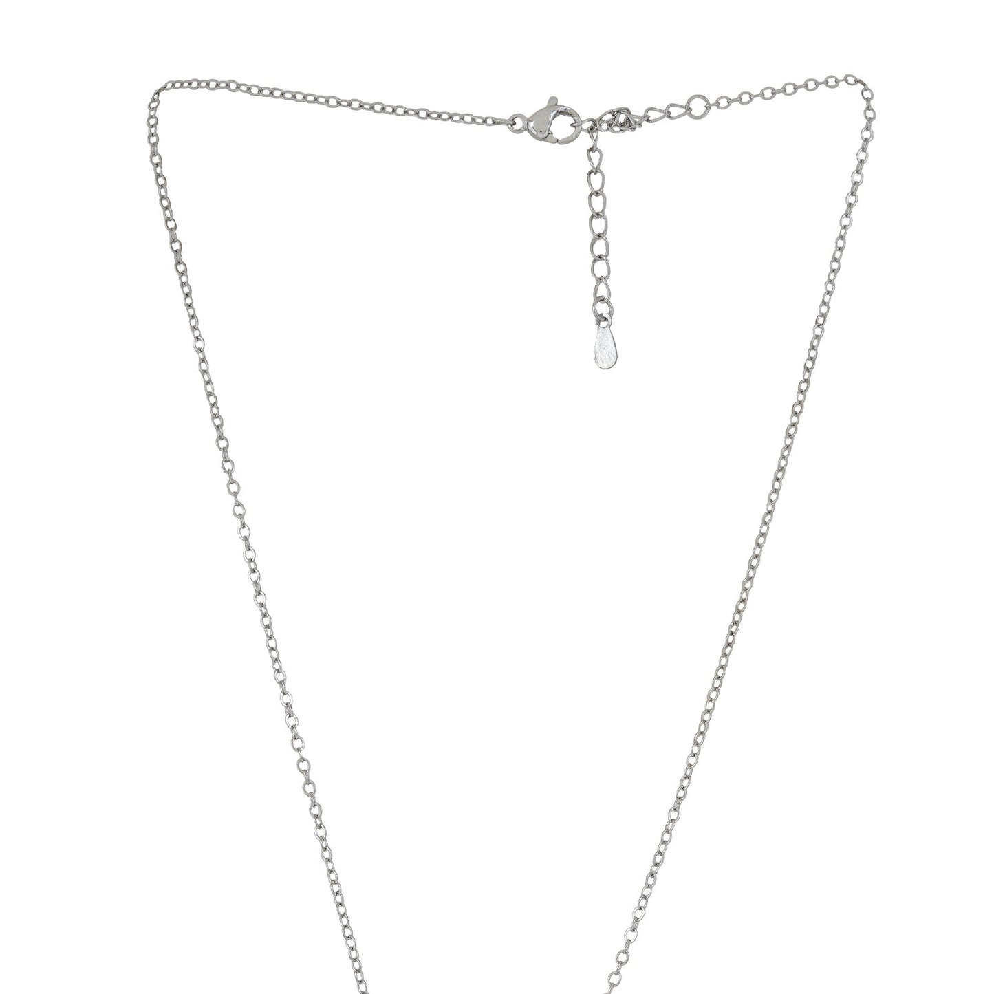 Star Drop Silver Necklace