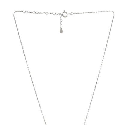 Aveline Drop in a Heart Silver Necklace