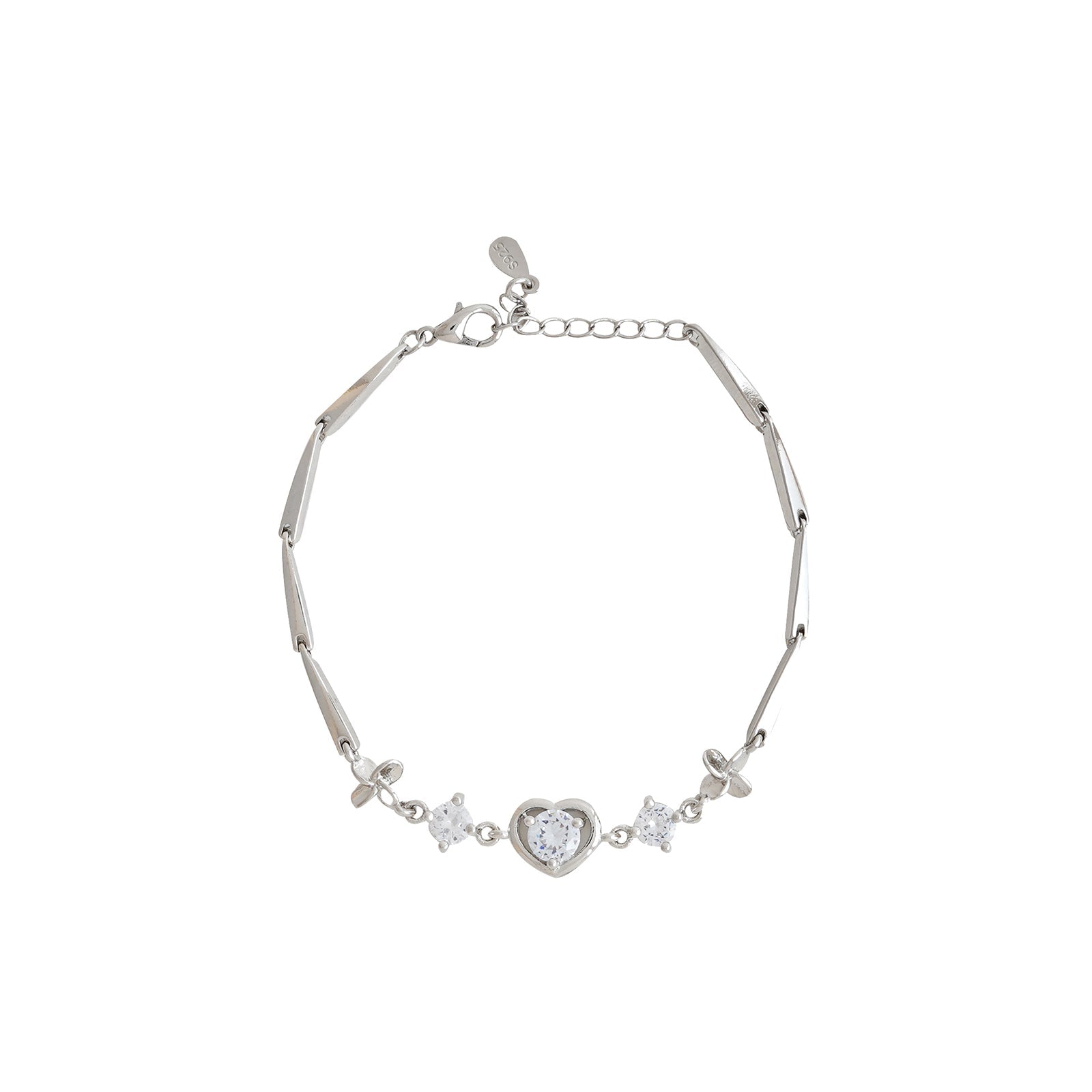 Raven Heart Silver Bracelet