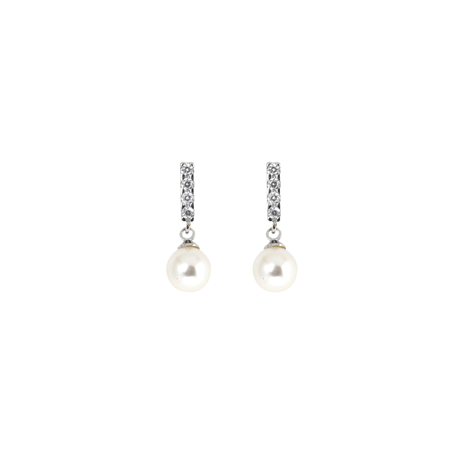 Iris Pearl Drop Silver Earring