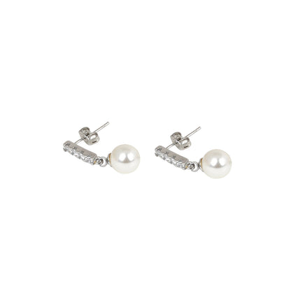 Iris Pearl Drop Silver Earring