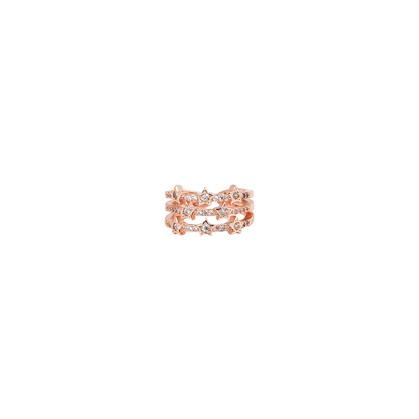 Triple Truffle Rose Gold Ring