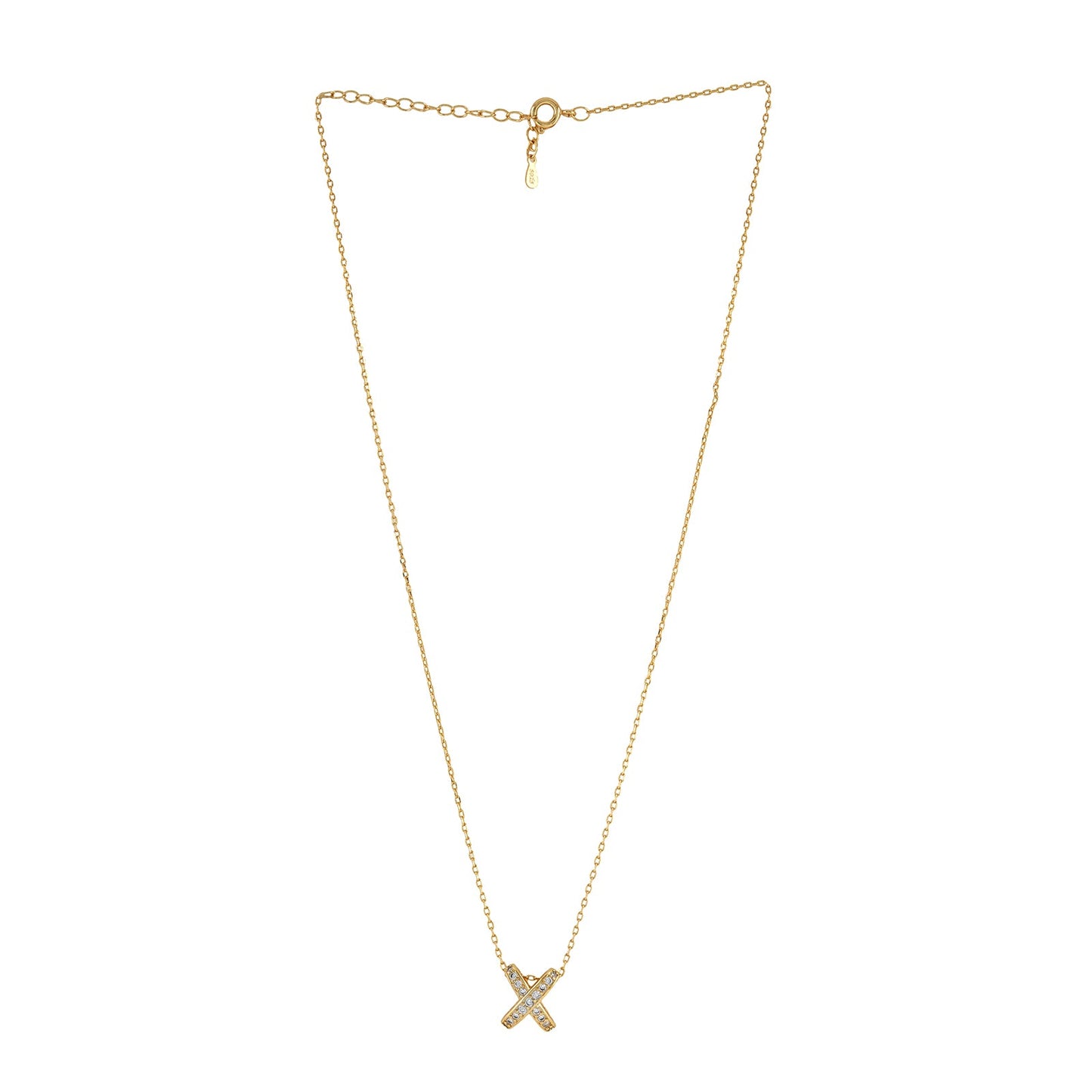 Kriss Kross Gold Necklace
