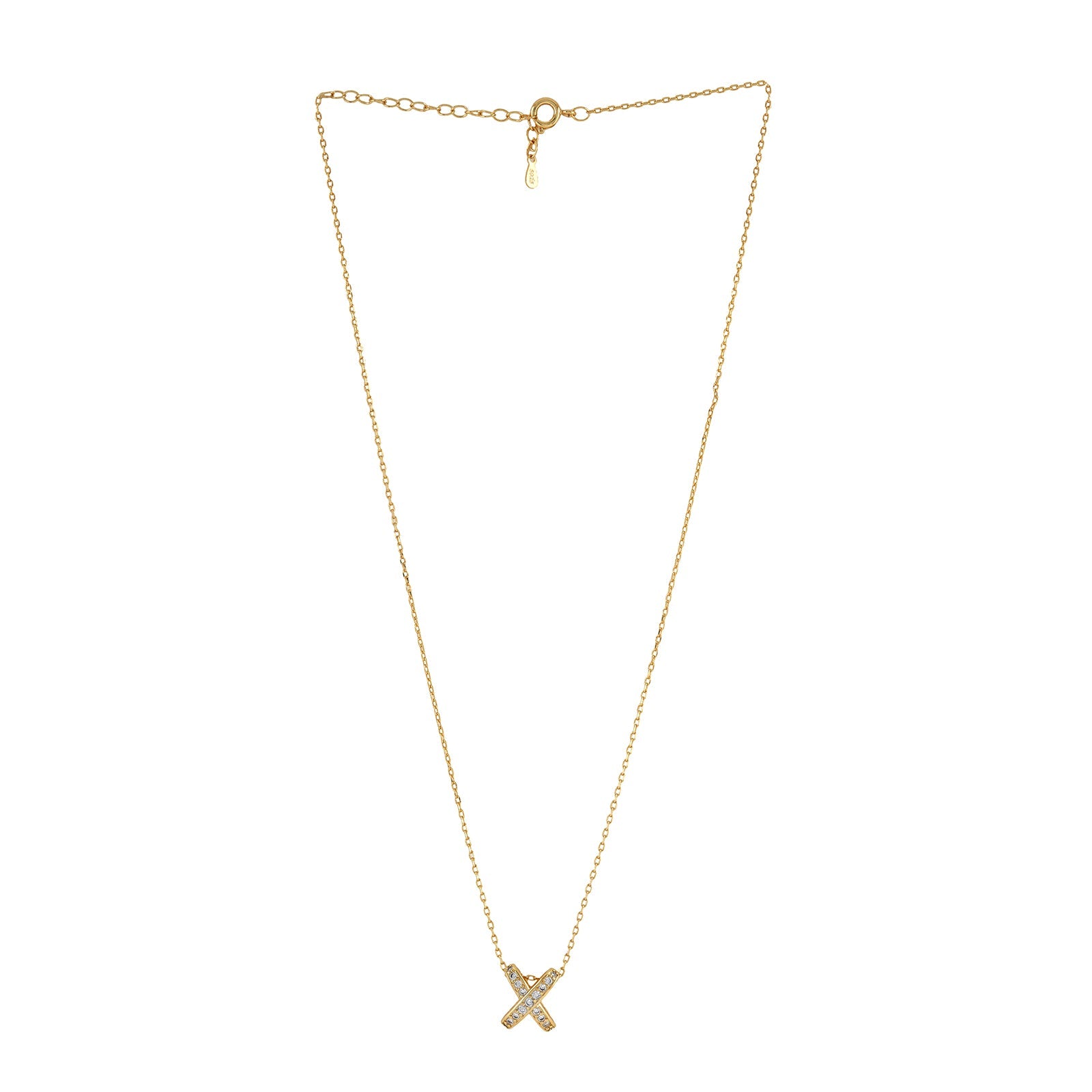 Kriss Kross Gold Necklace