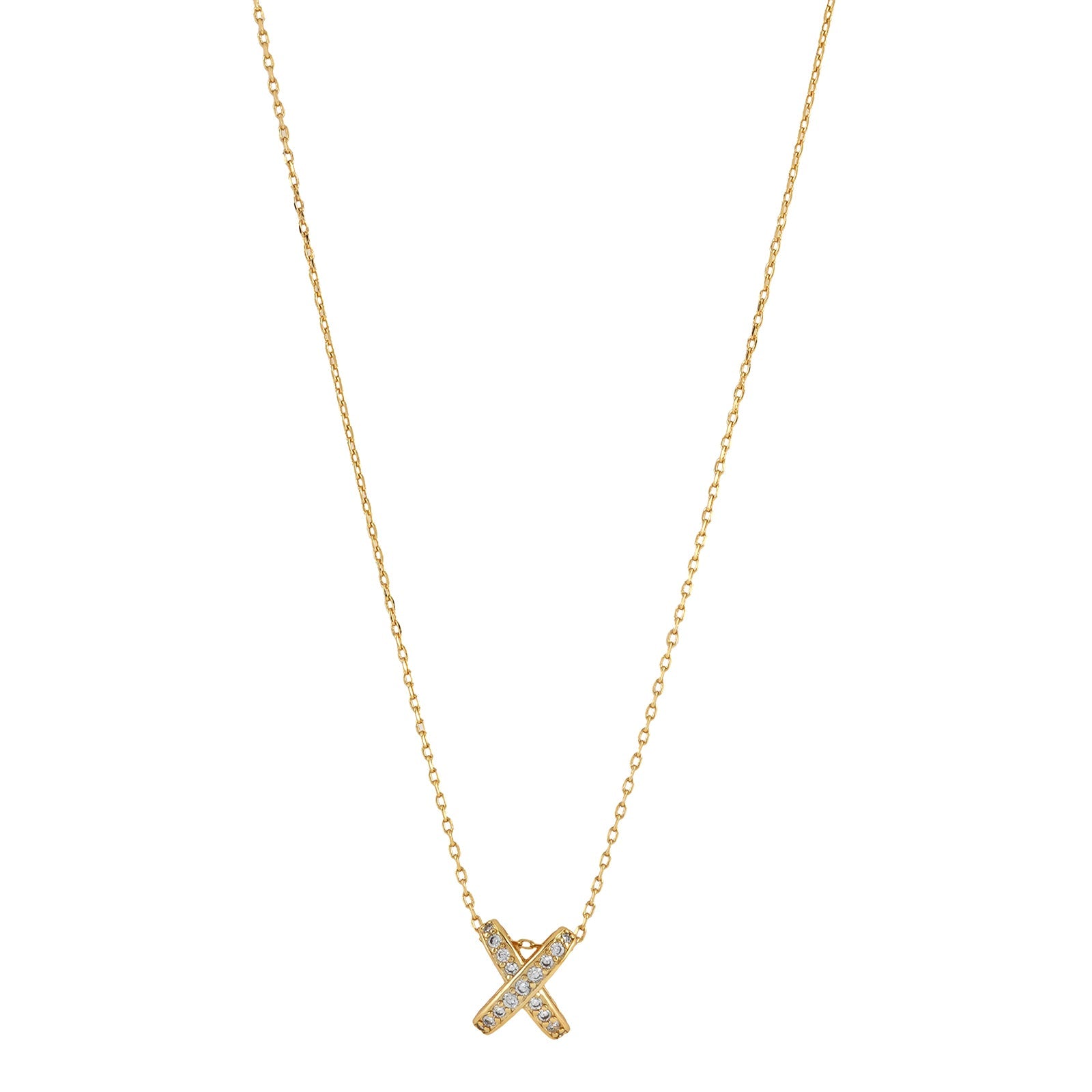 Kriss Kross Gold Necklace