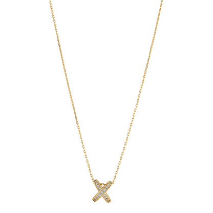 Kriss Kross Gold Necklace