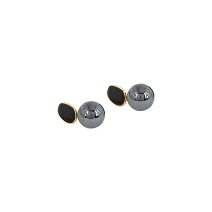 Soleil Black And Gold Pearl Earring