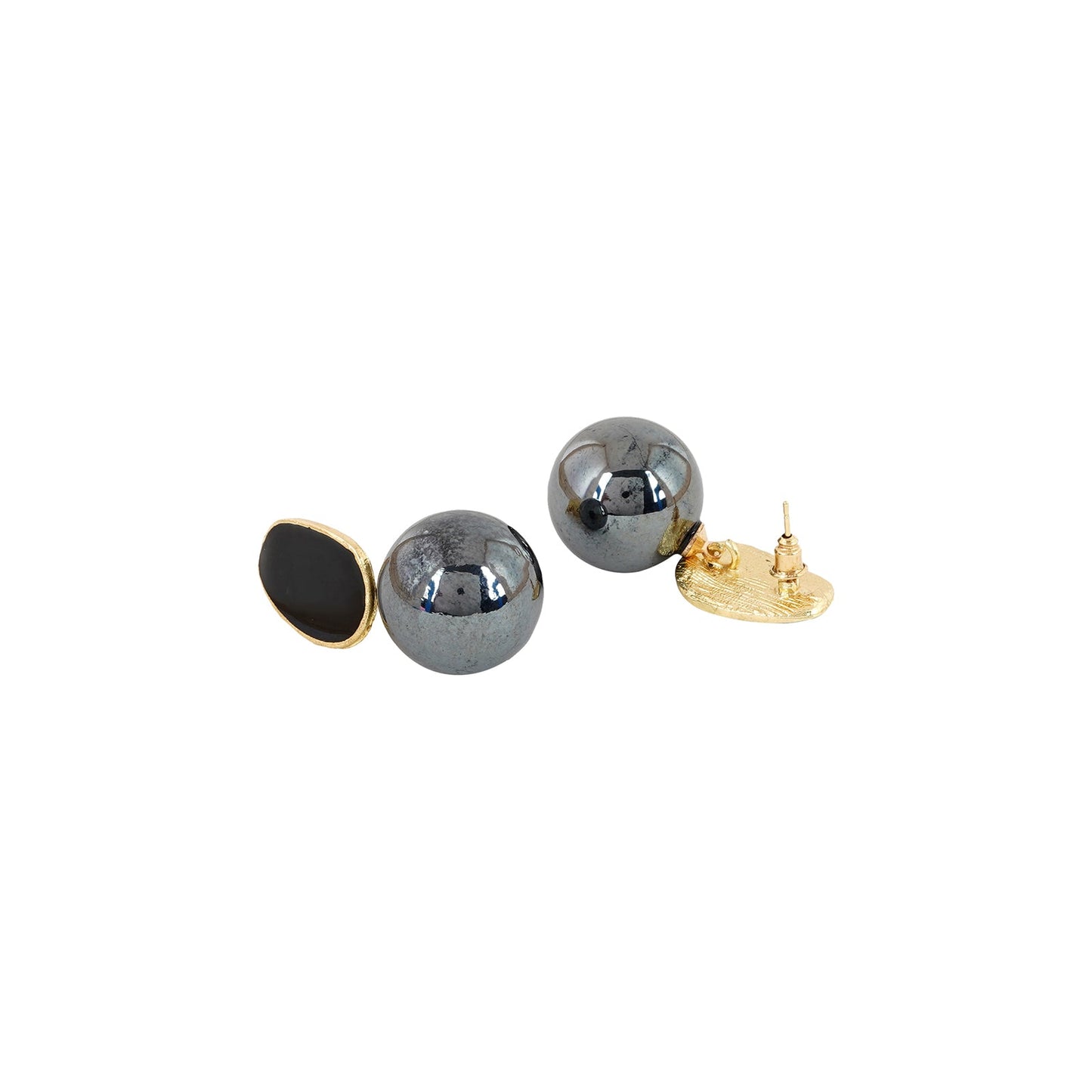 Soleil Black And Gold Pearl Earring