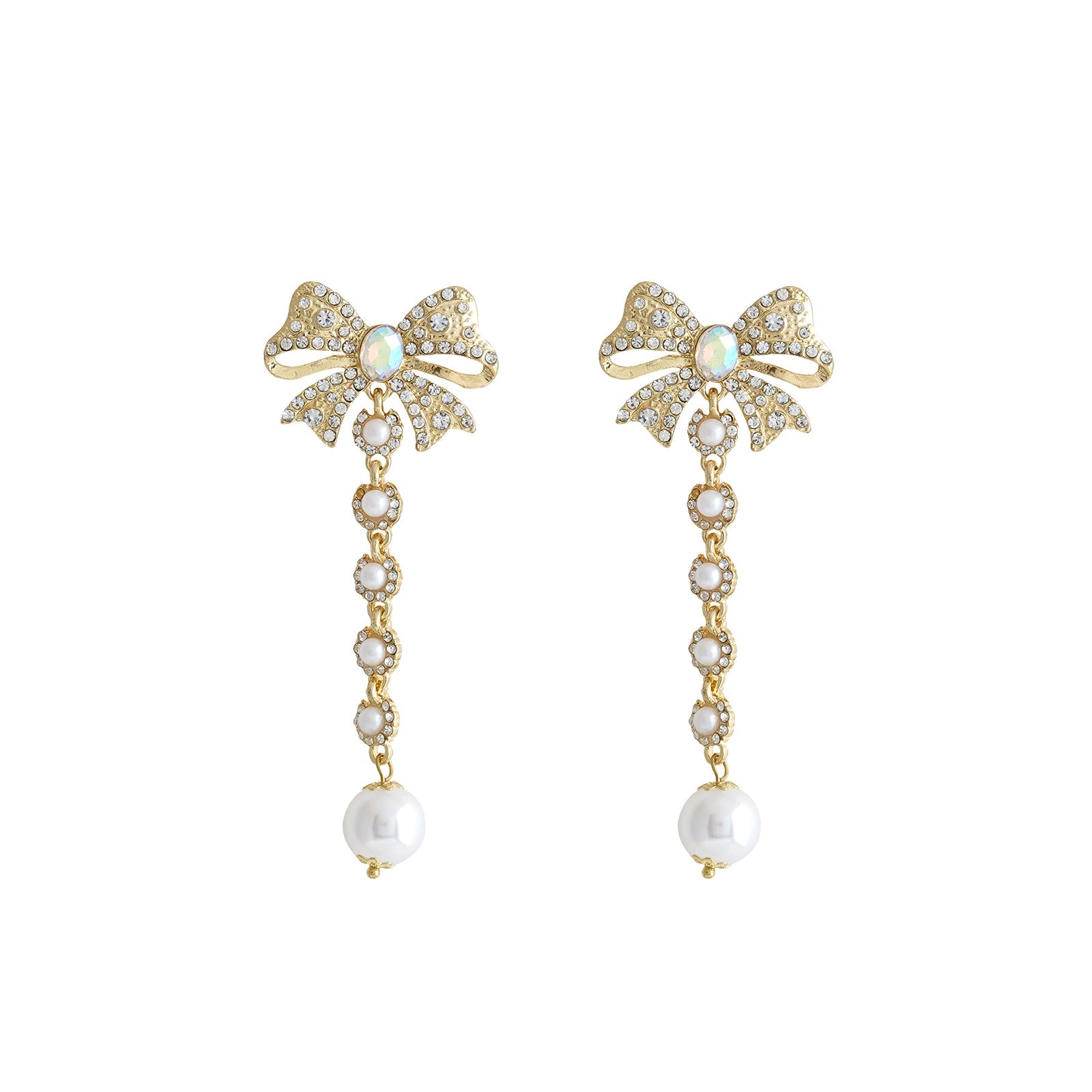 Pearly Present Gold Earring