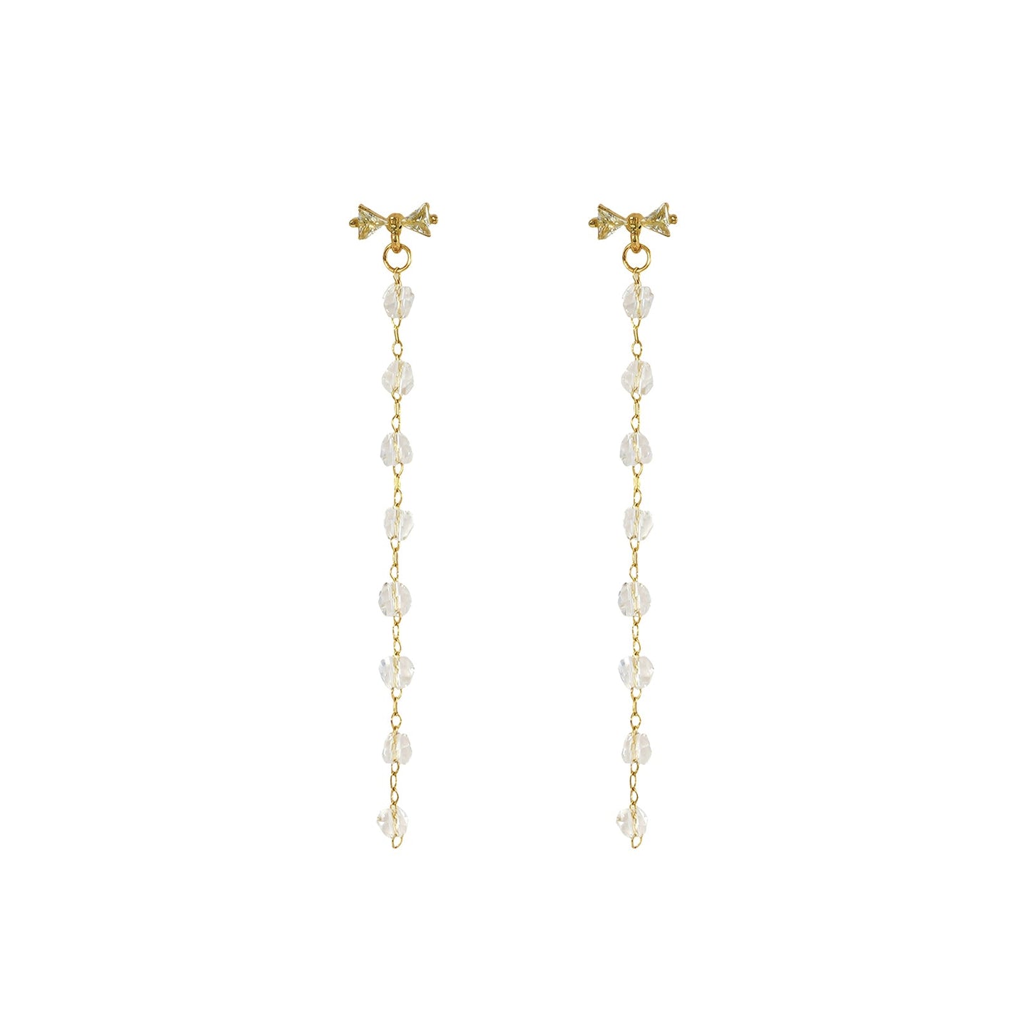 Lo Bow Gold and White Cluster Earring