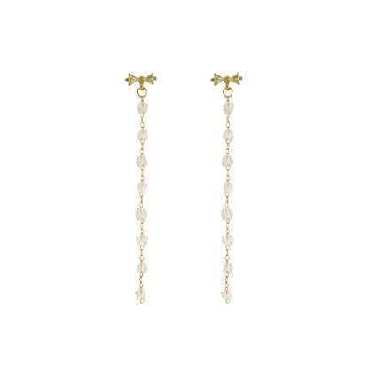 Lo Bow Gold and White Cluster Earring