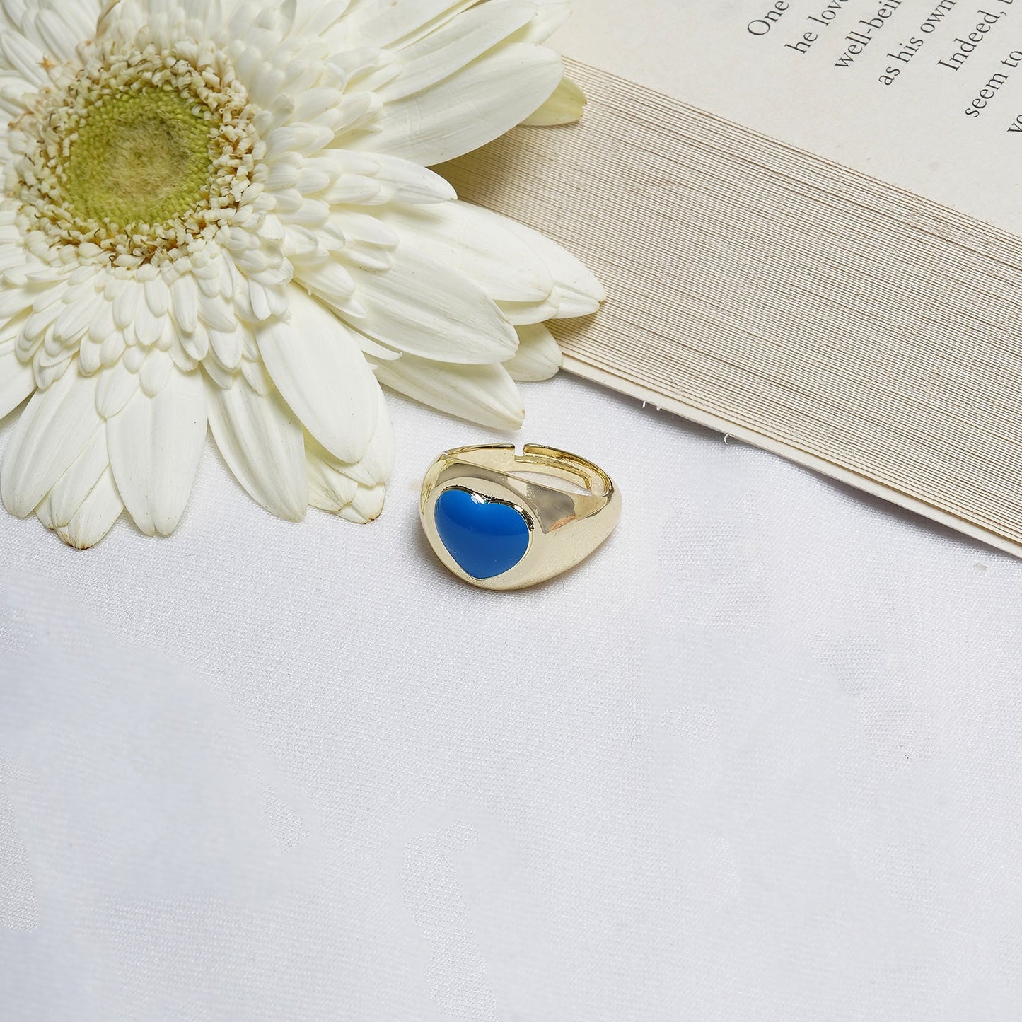 I Heart Blue Colour Pop Ring
