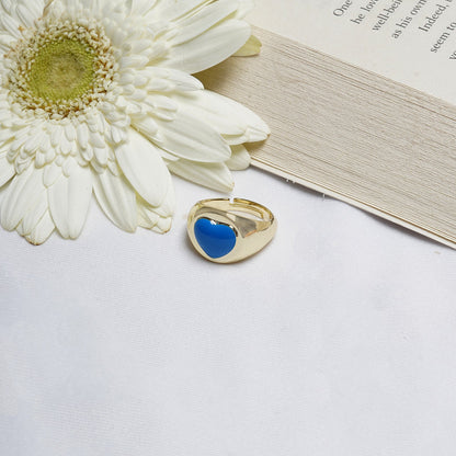 I Heart Blue Colour Pop Ring