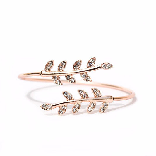 Grecian Leaves Rosegold Bracelet - Joker & Witch
