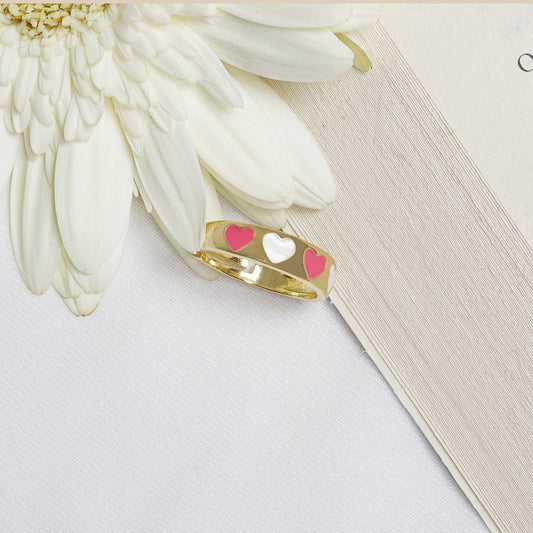 Cara Red And White Multicolour Ring